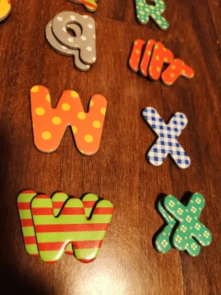 Imanes letras alfabeto, mayúsculas y minúsculas