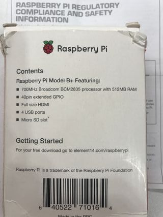 Raspberry Pi Modelo B+ V1.2