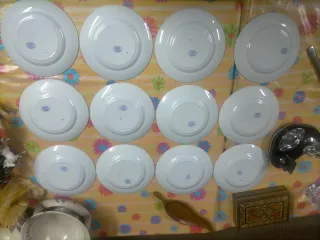 Set di 12 piatti Spode 19 cm Blu e Bianco