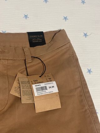 Pantalón chino slim NENES beige talla 16