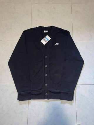 Cardigan Nike Club Nero con Bottoni
