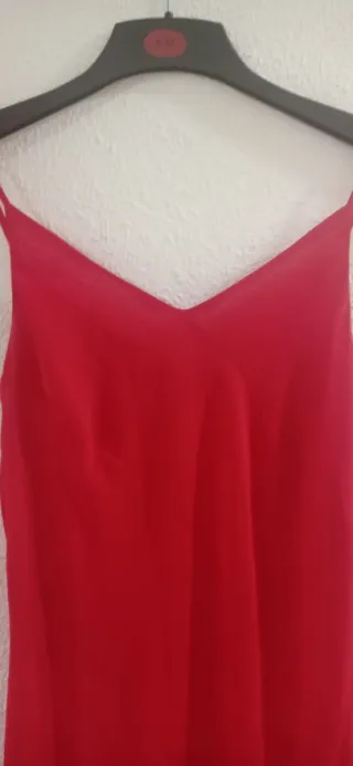 Vestido rojo largo talla 50