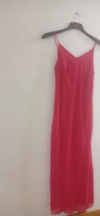 Vestido rojo largo talla 50