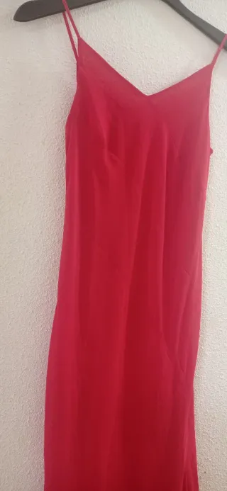Vestido rojo largo talla 50