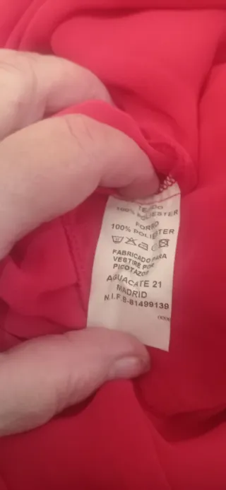 Vestido rojo largo talla 50