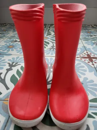 Botas de agua rojas para niño/niña