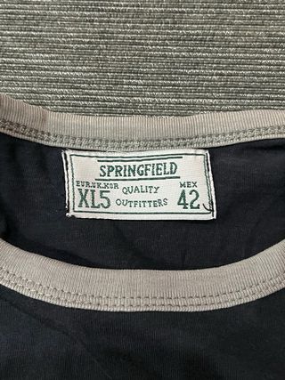 Camiseta Springfield Negra Talla XL