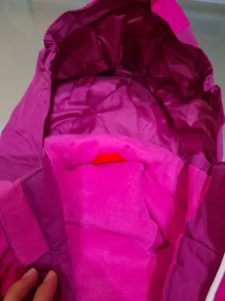 Mono de nieve niña rosa y fucsia