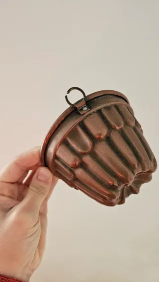 Stampo in rame antico per budino