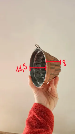 Stampo in rame antico per budino