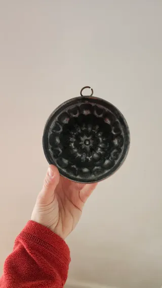 Stampo in rame antico per budino