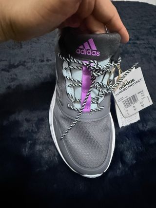 Zapatillas Adidas Chica Gris y Rosa