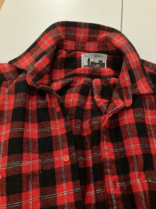 Camisa cuadros roja y negra