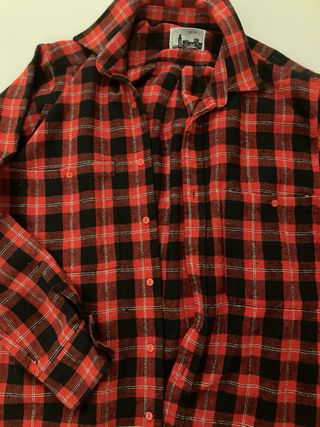 Camisa cuadros roja y negra