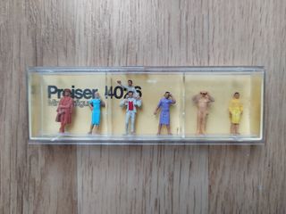 PREISER H0 6 Observadores de trenes de pie ref4026