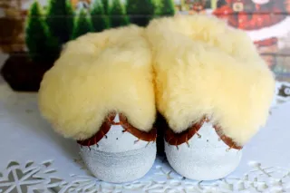 Zapatillas casa Zakopanki de 100% lana y cuero 38