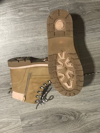 Botas niña marrón y rosa talla 36