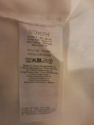 Vestido largo Nümph floral azul y blanco