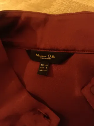Camisa Massimo Dutti Talla 40 granate.