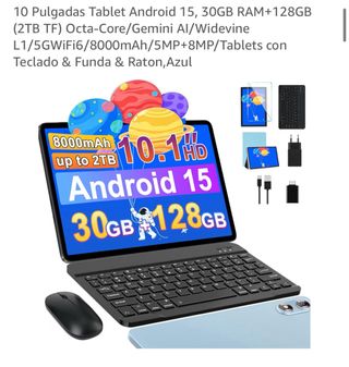 Tablet 10" Android 15 30GB RAM+128GB •NUOVA PRECINTATA•