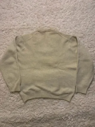 Maglione Lacoste Scollo a V Beige Taglia M