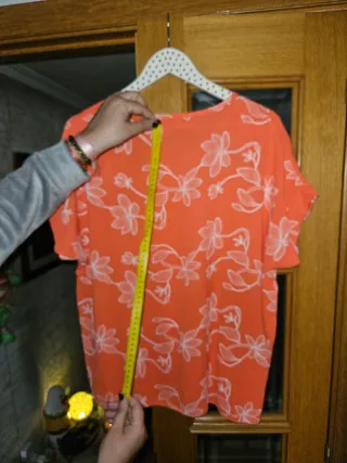 Conjunto pantalón y blusa naranja