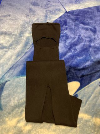 Vestido Bershka Negro Talla XS ceñido con abertura