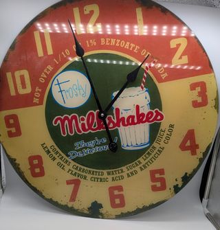 Orologio da parete vintage Milkshakes