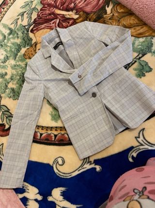 Traje Zara Gris y Azul