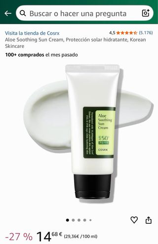 COSRX Crema Solar Aloe SPF 50+ PA+++ (PRECINTADA)