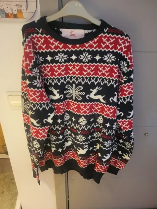 Jersey Navideño Reindeer & Snowflakes