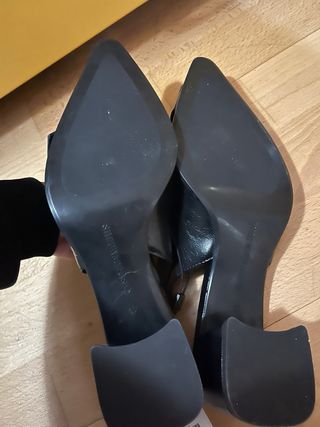 Zapatos Slingback Stradivarius Negros Hebilla