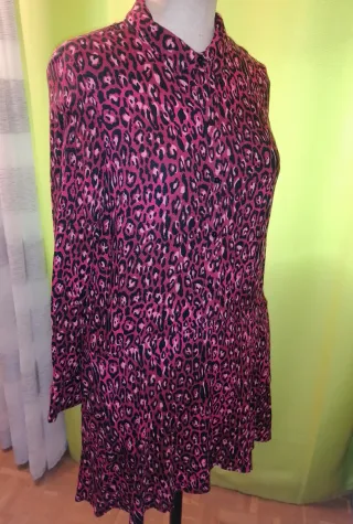 Vestido burdeos estampado print Springfield T. L