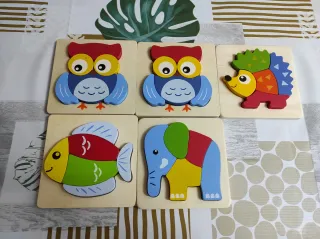 Puzzles de madera animales (5 piezas)