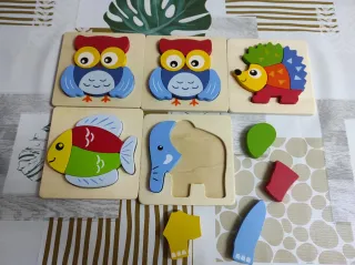 Puzzles de madera animales (5 piezas)