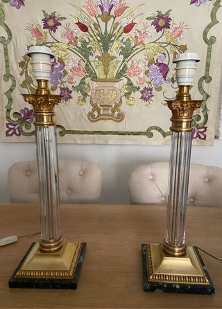 Lampade da tavolo in bronzo e metacrilato