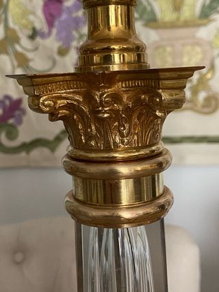 Lampade da tavolo in bronzo e metacrilato