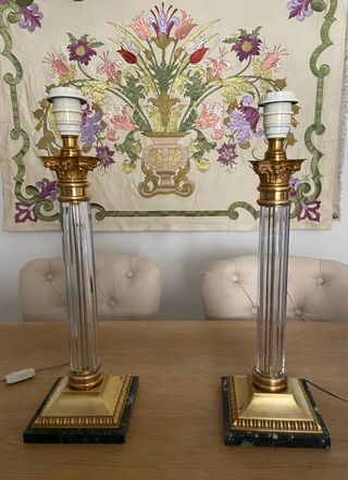 Lampade da tavolo in bronzo e metacrilato