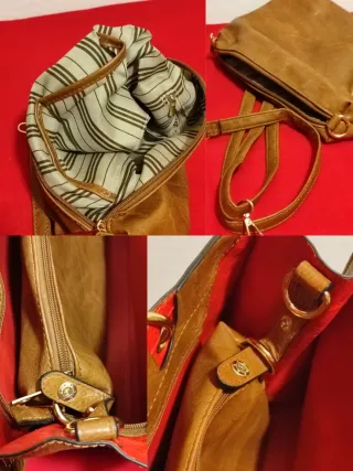 Borsa Saint Laurent YSL in stile marrone con detta