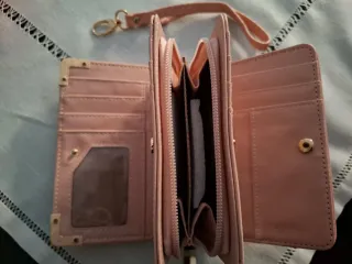 Portafogli in pelle Mark Tomi rosa scuro