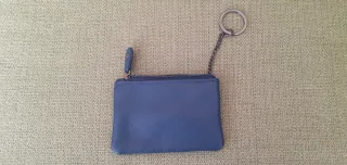 Cartera llavero de piel