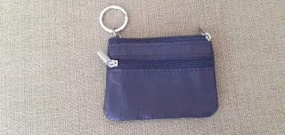 Cartera llavero de piel