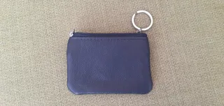 Cartera llavero de piel