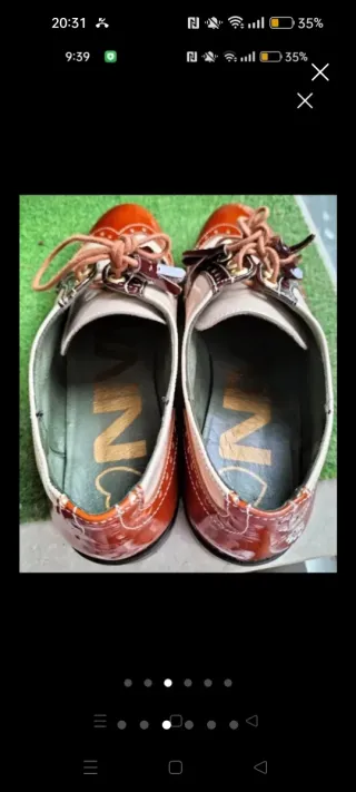 Zapatos Oxford Mujer Beige/Marrón Talla 39