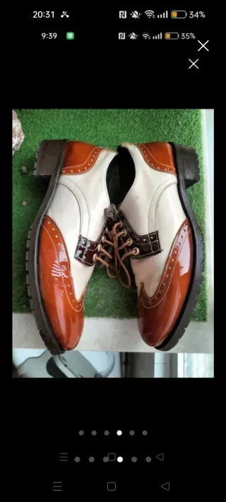 Zapatos Oxford Mujer Beige/Marrón Talla 39