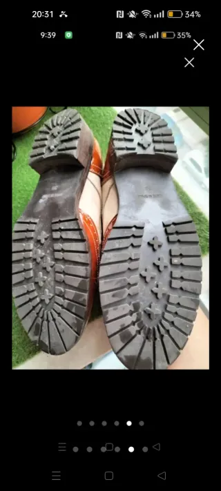 Zapatos Oxford Mujer Beige/Marrón Talla 39