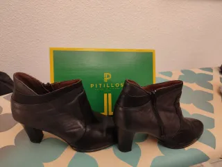 Botines Pitillos Negro/Gris Talla 40