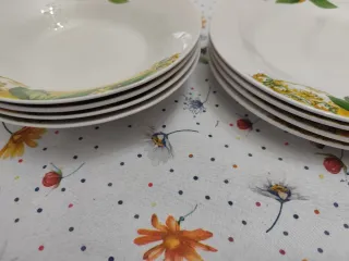 Set 8 piatti ceramica per 4 persone