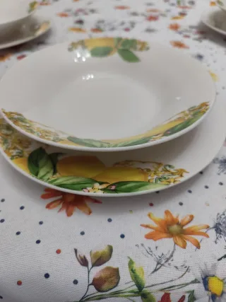 Set 8 piatti ceramica per 4 persone