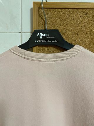 Sudadera Bershka Oversize Rosa Talla S